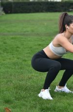 STINA SANDERS Workout at a Park in Battersea 11/19/2020