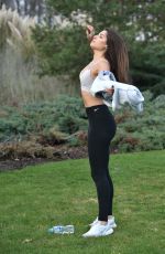 STINA SANDERS Workout at a Park in Battersea 11/19/2020