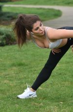 STINA SANDERS Workout at a Park in Battersea 11/19/2020