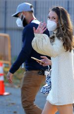 SUTTON FOSTER on the Set of Younger in Queens 11/10/2020