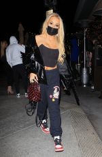 TANA MOGEAU Out for Dinner at Il Pastaio in Beverly Hills 11/11/2020