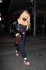 TANA MOGEAU Out for Dinner at Il Pastaio in Beverly Hills 11/11/2020