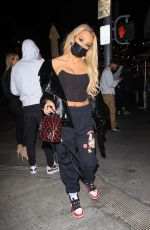 TANA MOGEAU Out for Dinner at Il Pastaio in Beverly Hills 11/11/2020