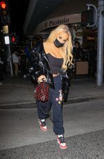TANA MOGEAU Out for Dinner at Il Pastaio in Beverly Hills 11/11/2020