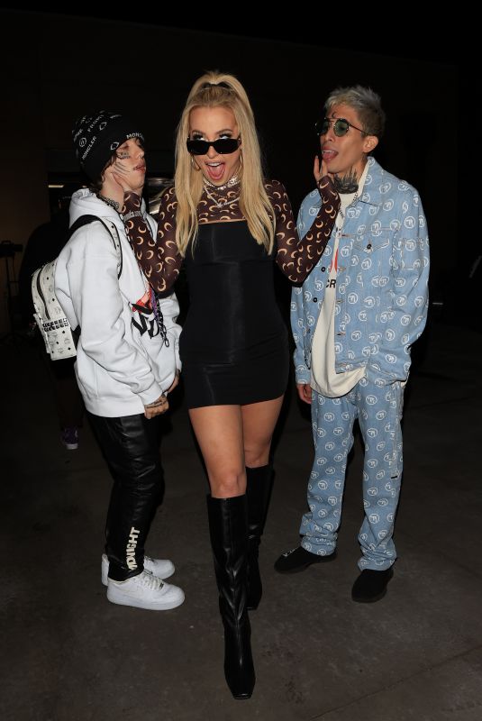 TANA MONGEAU Shooting a Music Video with Lil Xan and Diablo in Los Angeles 11/19/2020
