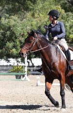 TEDDI JO MELLENCAMP at Horseback Riding at an Equestrian in Los Angeles 10/31/2020