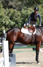 TEDDI JO MELLENCAMP at Horseback Riding at an Equestrian in Los Angeles 10/31/2020