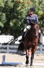 TEDDI JO MELLENCAMP at Horseback Riding at an Equestrian in Los Angeles 10/31/2020