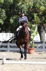 TEDDI JO MELLENCAMP at Horseback Riding at an Equestrian in Los Angeles 10/31/2020