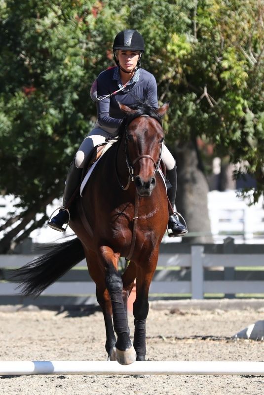 TEDDI JO MELLENCAMP at Horseback Riding at an Equestrian in Los Angeles 10/31/2020