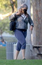 TYRA BANKS Out at a Park in Los Angeles 11/24/2020