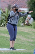 TYRA BANKS Out at a Park in Los Angeles 11/24/2020
