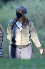 TYRA BANKS Out at a Park in Los Angeles 11/24/2020