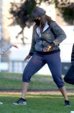 TYRA BANKS Out at a Park in Los Angeles 11/24/2020