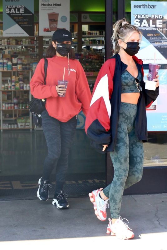 VANESSA HUDGENS and GG MAGREE at Earth Bar After a Workout in West Hollywood 11/18/2020