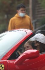 VANESSA HUDGENS Drives Her Ferrari Out in West Hollywood 11/23/2020