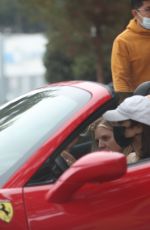 VANESSA HUDGENS Drives Her Ferrari Out in West Hollywood 11/23/2020
