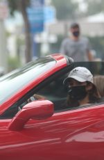 VANESSA HUDGENS Drives Her Ferrari Out in West Hollywood 11/23/2020