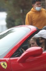 VANESSA HUDGENS Drives Her Ferrari Out in West Hollywood 11/23/2020