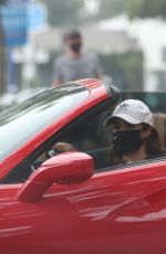 VANESSA HUDGENS Drives Her Ferrari Out in West Hollywood 11/23/2020