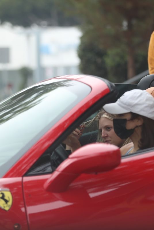 VANESSA HUDGENS Drives Her Ferrari Out in West Hollywood 11/23/2020