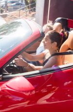 VANESSA HUDGENS Leaves Dogpound Gym in Her Ferrari 11/19/2020