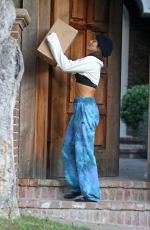 VANESSA HUDGENS Picking Up Food Delivery at Her Home in Los Angeles 11/18/2020