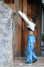 VANESSA HUDGENS Picking Up Food Delivery at Her Home in Los Angeles 11/18/2020