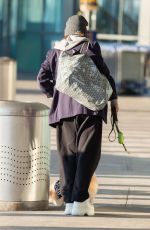 VANESSA HUDGENS with Her Dog at JFK Airport in New York 11/16/2020