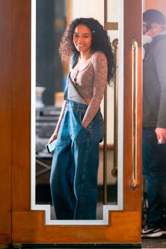 WHITNEY PARK on the Set of Gossip Girl in New York 11/13/2020