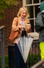 WHITNEY PEAK and EMILY ALYN LIND on the Set of Gossip Girl in New York 11/23/2020
