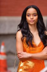 WHITNEY PEAK and JORDAN ALEXANDER at Gossip Girl Set in New York 11/17/2020