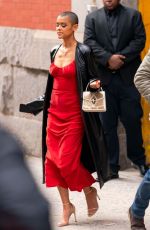 WHITNEY PEAK and JORDAN ALEXANDER at Gossip Girl Set in New York 11/17/2020