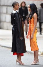 WHITNEY PEAK and JORDAN ALEXANDER on the Set of Gossip Girl in New York 11/17/2020