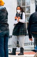 WHITNEY PEAK on the Set of Gossip Girl in New York 11/23/2020