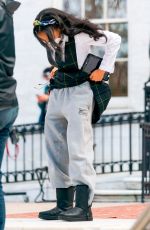WHITNEY PEAK on the Set of Gossip Girl in New York 11/23/2020