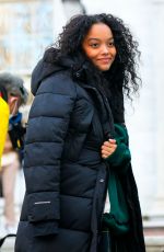 WHITNEY PEAK on the Set of Gossip Girl in New York 11/24/2020