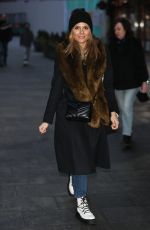 ZOE HARDMAN in a Warm Coat Arrives at Global Studio in London 11/28/2020