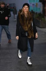 ZOE HARDMAN in a Warm Coat Arrives at Global Studio in London 11/28/2020