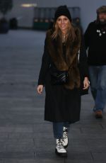 ZOE HARDMAN in a Warm Coat Arrives at Global Studio in London 11/28/2020