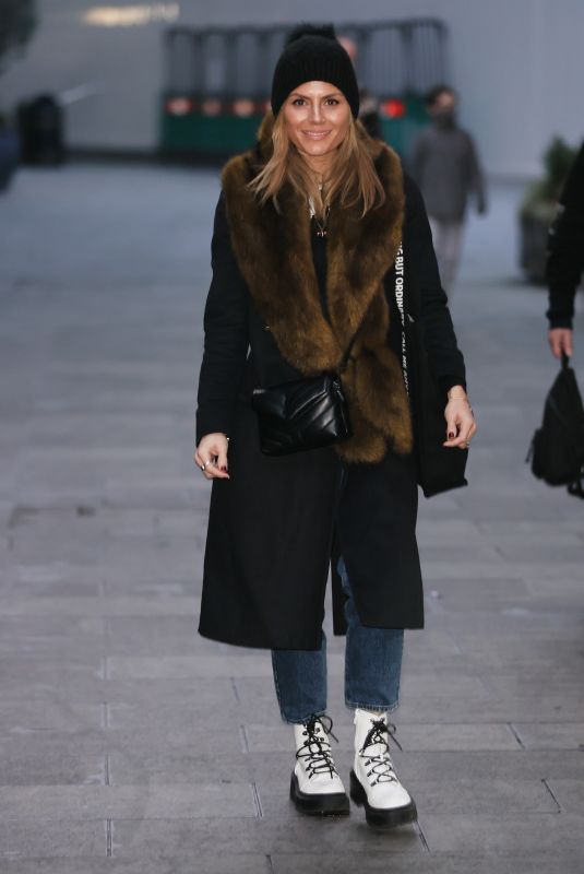 ZOE HARDMAN in a Warm Coat Arrives at Global Studio in London 11/28/2020