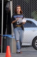 ZOEY DEUTCH on the Set of Justin Bieber