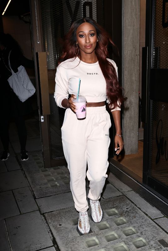 ALEXANDRA BURKE Leaves Anthony Joshua Gym in London 12/06/2020