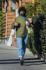 ALIA SHAWKAT Picks Up Her lLunch to-go in Los Feliz 12/14/2020