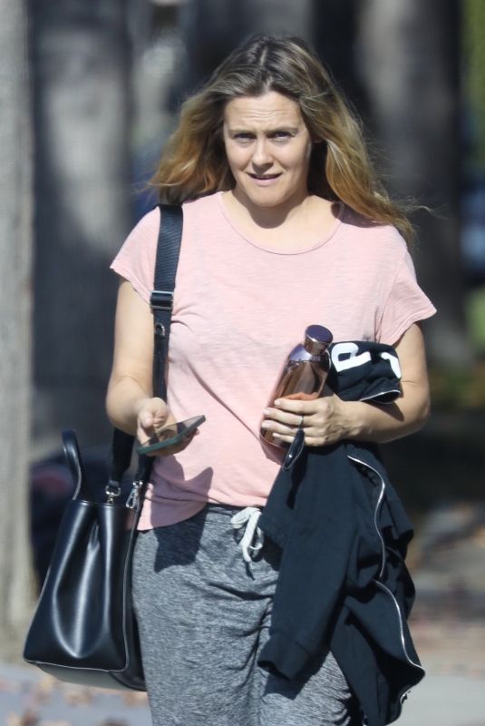 ALICIA SILVERSTONE Leaves a Gym in Los Angeles 12/22/2020
