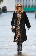 AMANDA HOLDEN in Laeopard Print Dress Out in London 12/01/2020