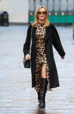 AMANDA HOLDEN in Laeopard Print Dress Out in London 12/01/2020