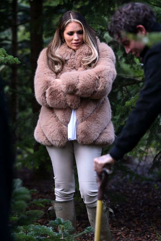 AMY CHILDS on the Set of The Only Way is Essex Christmas Special in London 11/30/2020