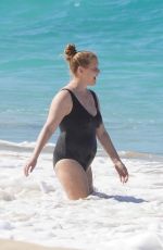 AMY SCHUMER in Swimsuit at a Beach in St. Barths 12/26/2020