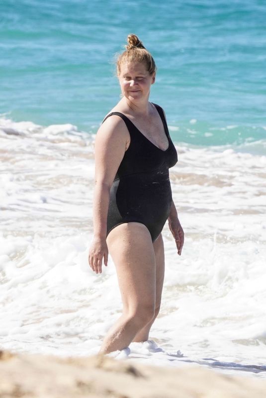 AMY SCHUMER in Swimsuit at a Beach in St. Barths 12/26/2020